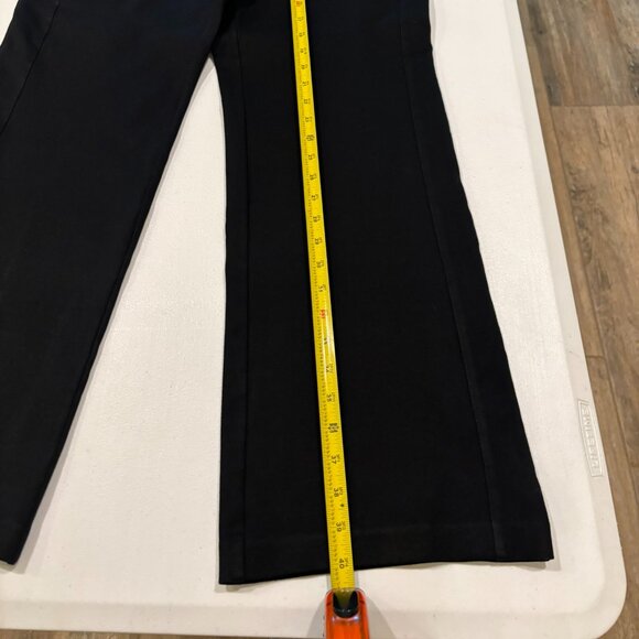 🖤 INC International Concepts Black Elastic Band Pullup Slacks Flared Pants - Picture 8 of 10